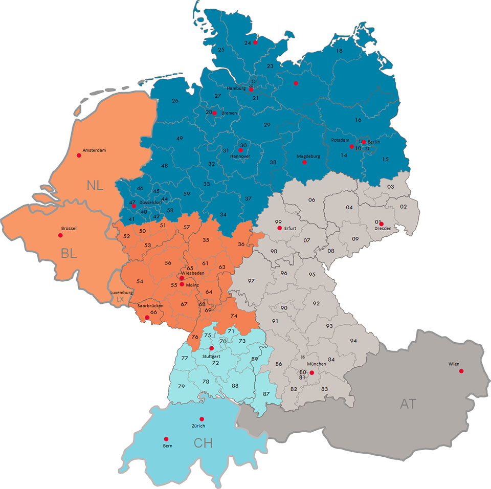 Ansprechpartner-Landkarte