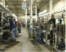 Cella di produzione nell'officina di EIMO