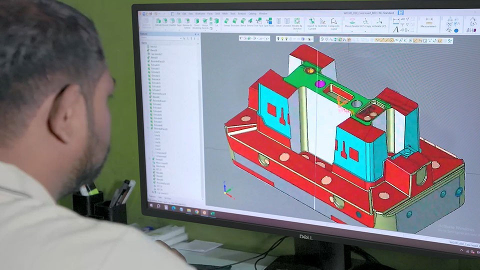 Programmer Kuldip Pawar designs with Cimatron CAD/CAM.