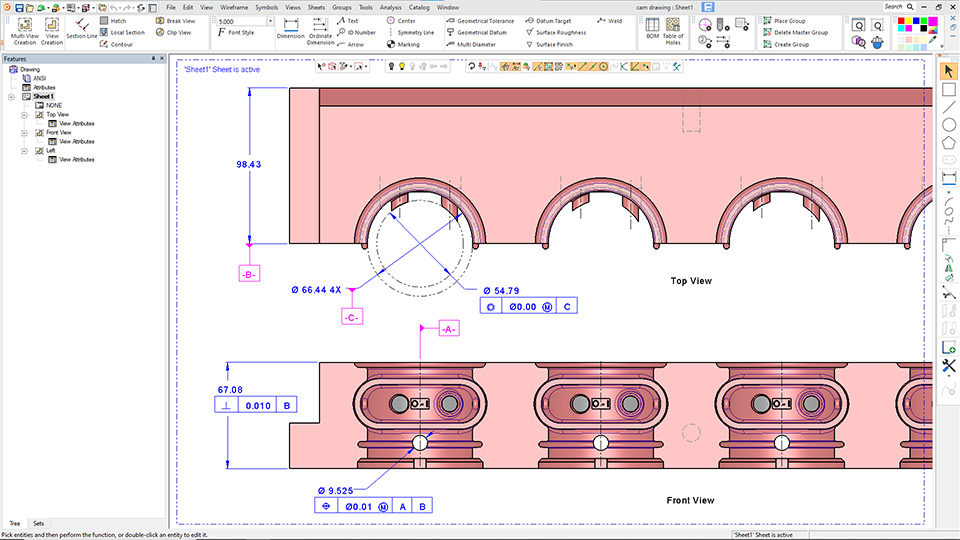 Improved geometric datum and tolerancing (GD&T) control in Cimatron 2024