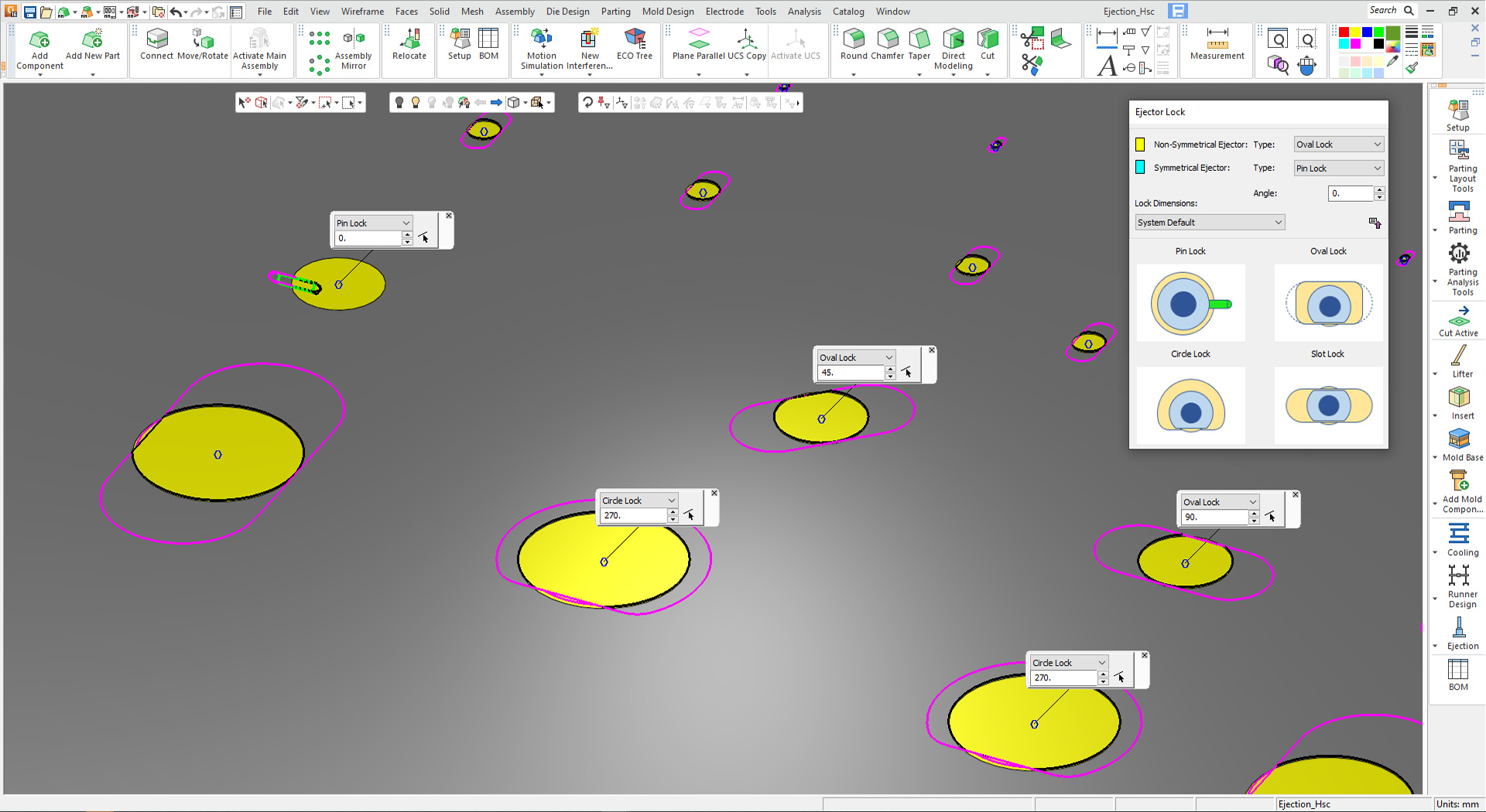 Ejector Lock Design Automation