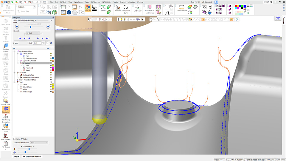 3-axis deburring